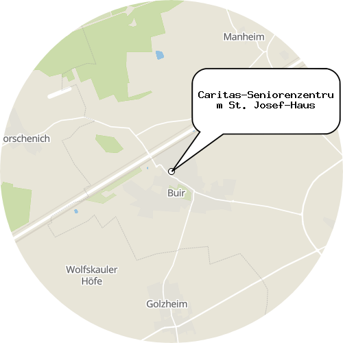 Kartenausschnitt für die Firma Caritas-Seniorenzentrum St. Josef-Haus