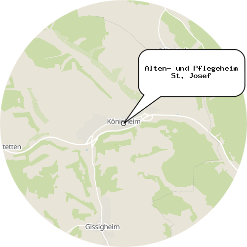 Kartenausschnitt für die Firma Alten- und Pflegeheim St. Josef