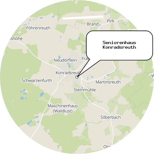 Kartenausschnitt für die Firma Seniorenhaus Konradsreuth