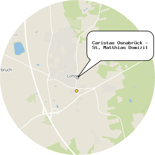 Kartenausschnitt für die Firma Caristas Osnabrück - St. Matthias Domizil