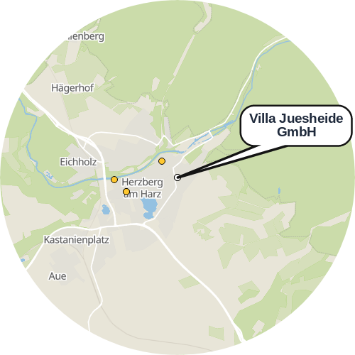 Kartenausschnitt für die Firma Villa Juesheide GmbH