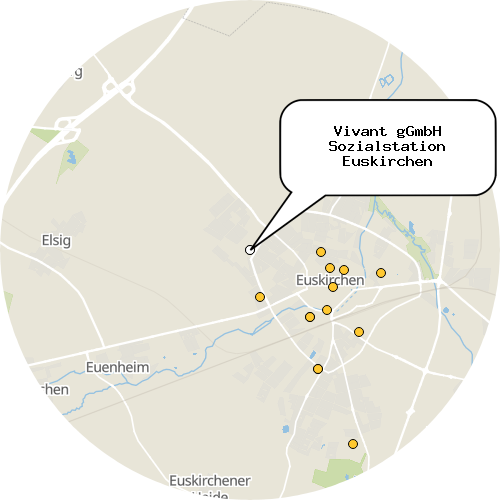 Kartenausschnitt für die Firma Vivant gGmbH Sozialstation Euskirchen