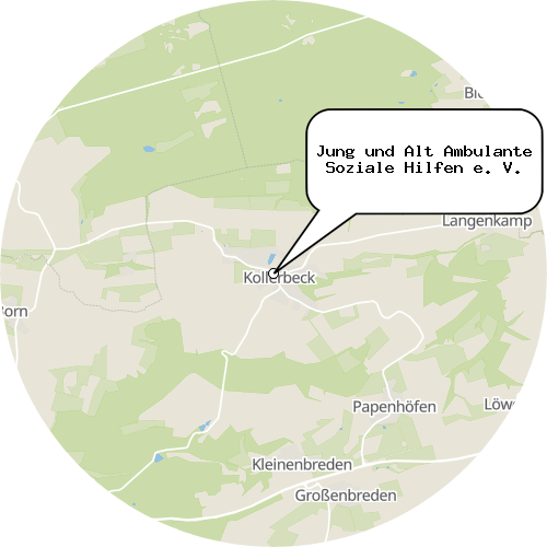 Kartenausschnitt für die Firma Jung und Alt Ambulante Soziale Hilfen e. V.