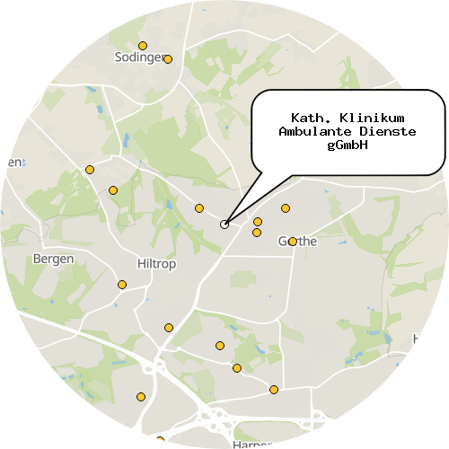 Kartenausschnitt für die Firma Kath. Klinikum Ambulante Dienste gGmbH