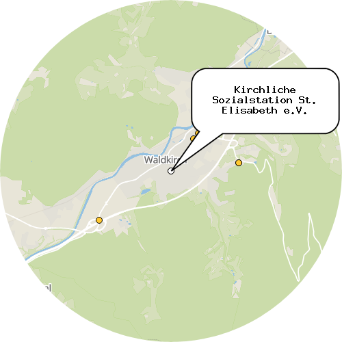 Kartenausschnitt für die Firma Kirchliche Sozialstation St. Elisabeth e.V.