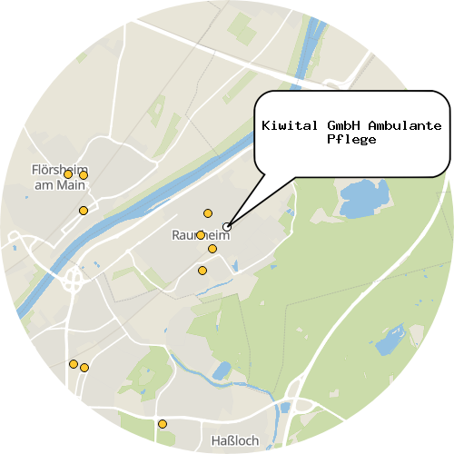 Kartenausschnitt für die Firma Kiwital GmbH Ambulante Pflege