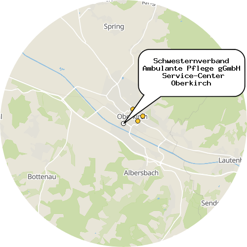 Kartenausschnitt für die Firma Schwesternverband Ambulante Pflege gGmbH  Service-Center Oberkirch