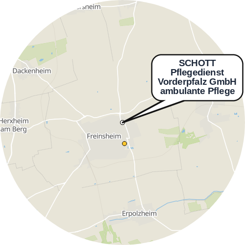 Kartenausschnitt für die Firma SCHOTT Pflegedienst Vorderpfalz GmbH ambulante Pflege