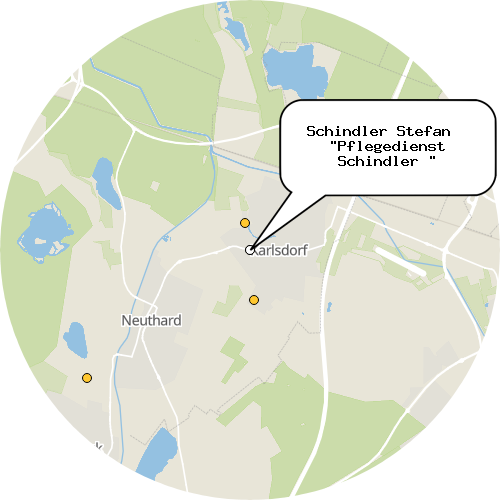 Kartenausschnitt für die Firma Schindler Stefan   "Pflegedienst Schindler "