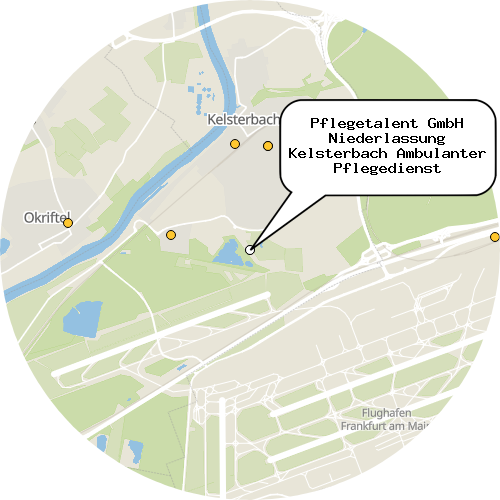 Kartenausschnitt für die Firma Pflegetalent GmbH Niederlassung Kelsterbach Ambulanter Pflegedienst