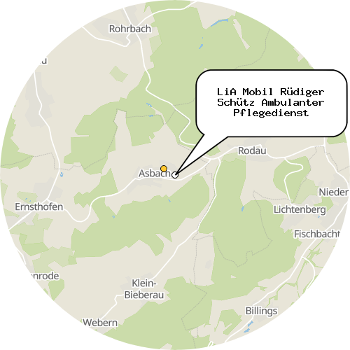 Kartenausschnitt für die Firma LiA Mobil Rüdiger Schütz Ambulanter Pflegedienst