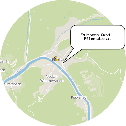 Kartenausschnitt für die Firma Fairness GmbH   Pflegedienst