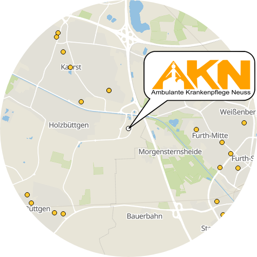 Kartenausschnitt für die Firma AKN Neuss GmbH