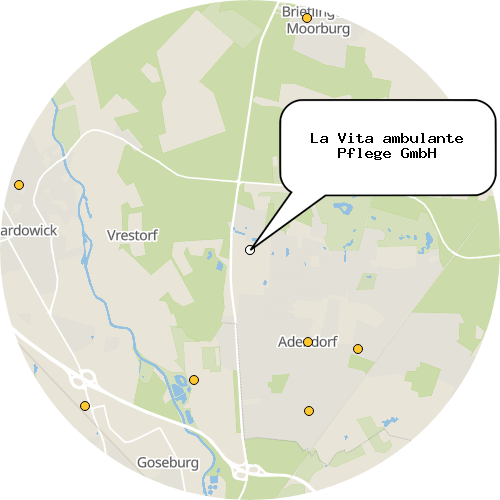Kartenausschnitt für die Firma La Vita ambulante Pflege GmbH