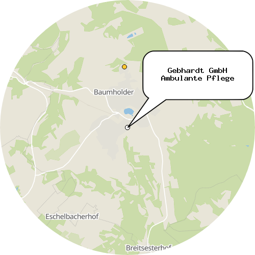 Kartenausschnitt für die Firma Gebhardt GmbH Ambulante Pflege