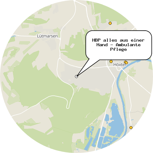 Kartenausschnitt für die Firma HBP alles aus einer Hand - Ambulante Pflege