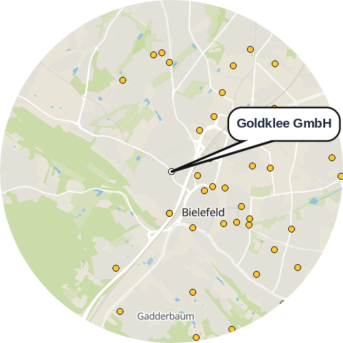 Kartenausschnitt für die Firma Goldklee GmbH