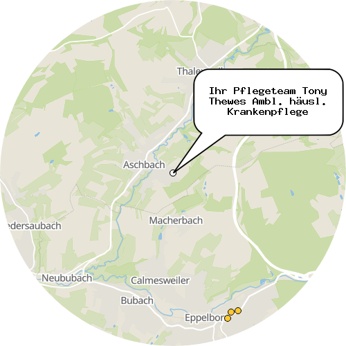 Kartenausschnitt für die Firma Ihr Pflegeteam Tony Thewes Ambl. häusl. Krankenpflege
