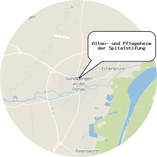 Kartenausschnitt für die Firma Alten- und Pflegeheim der Spitalstifung