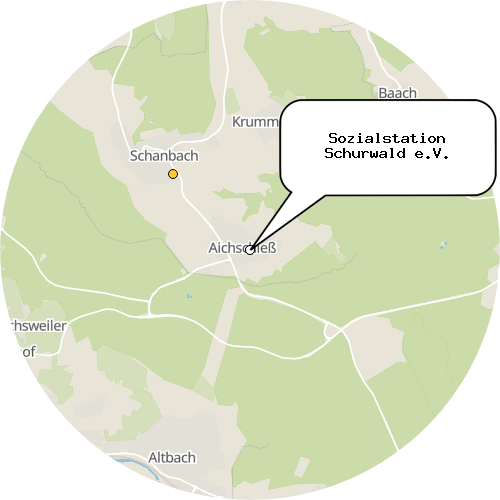 Kartenausschnitt für die Firma Sozialstation Schurwald e.V.