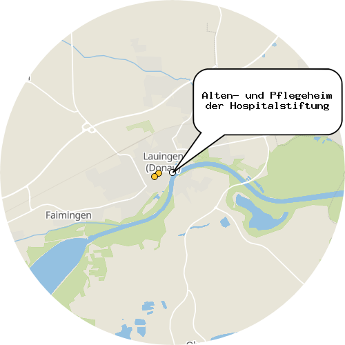 Kartenausschnitt für die Firma Alten- und Pflegeheim der Hospitalstiftung