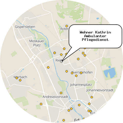 Kartenausschnitt für die Firma Wehner Kathrin Ambulanter Pflegedienst
