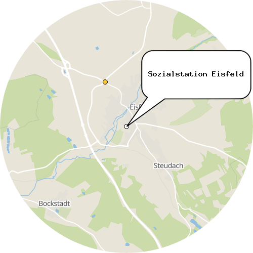 Kartenausschnitt für die Firma Sozialstation Eisfeld