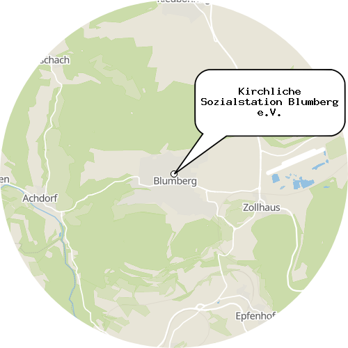 Kartenausschnitt für die Firma Kirchliche Sozialstation Blumberg e.V.