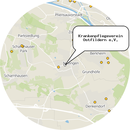Kartenausschnitt für die Firma Krankenpflegeverein Ostfildern e.V.