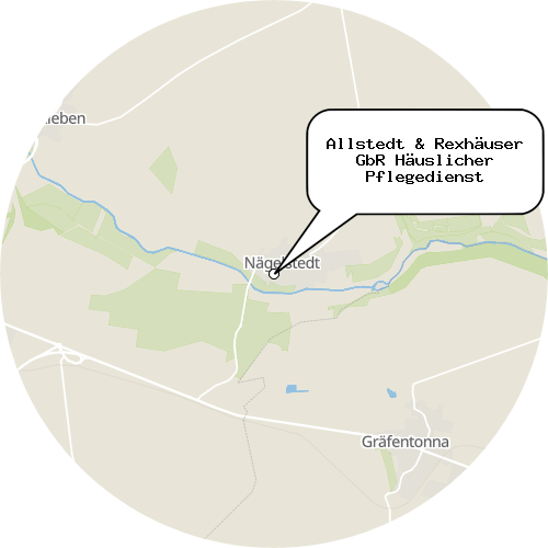 Kartenausschnitt für die Firma Allstedt & Rexhäuser GbR Häuslicher Pflegedienst