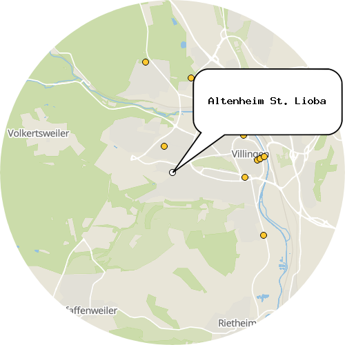 Kartenausschnitt für die Firma Altenheim St. Lioba