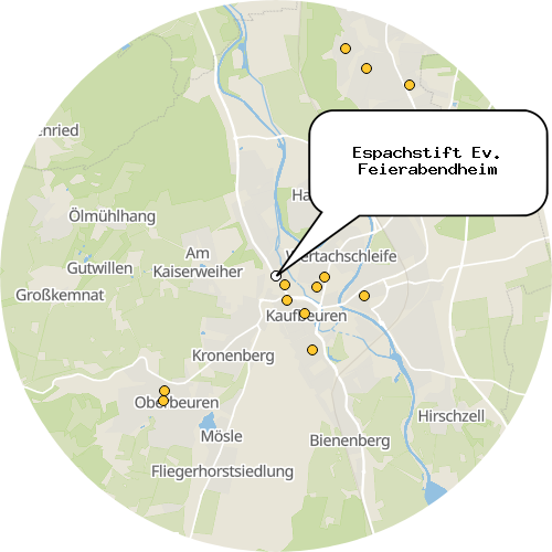 Kartenausschnitt für die Firma Espachstift Ev. Feierabendheim