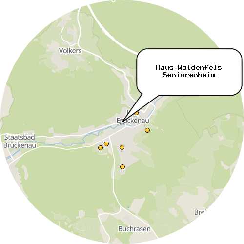 Kartenausschnitt für die Firma Haus Waldenfels Seniorenheim