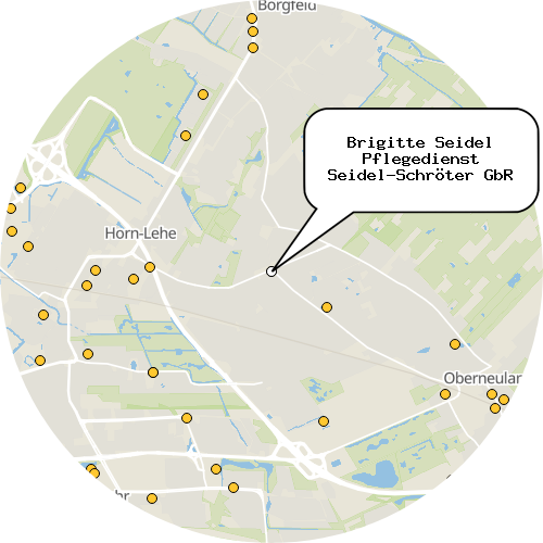 Kartenausschnitt für die Firma Brigitte Seidel Pflegedienst Seidel-Schröter GbR