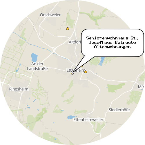 Kartenausschnitt für die Firma Seniorenwohnhaus St. Josefhaus Betreute Altenwohnungen