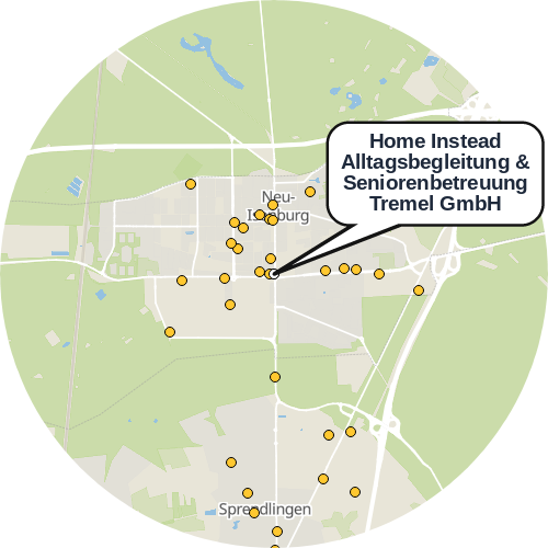 Kartenausschnitt für die Firma Home Instead Alltagsbegleitung & Seniorenbetreuung Tremel GmbH