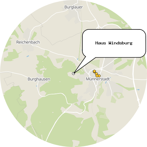 Kartenausschnitt für die Firma Haus Windsburg