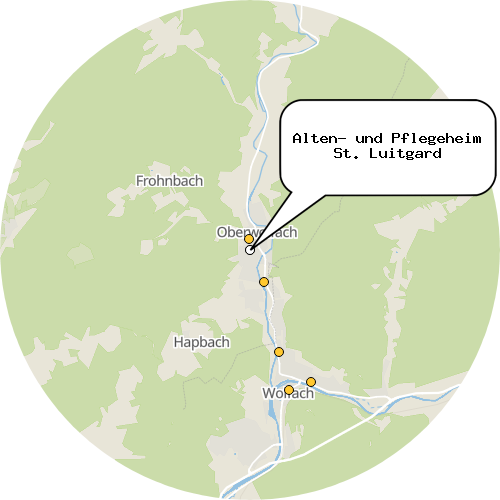 Kartenausschnitt für die Firma Alten- und Pflegeheim St. Luitgard