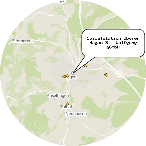 Kartenausschnitt für die Firma Sozialstation Oberer Hegau St. Wolfgang gGmbH