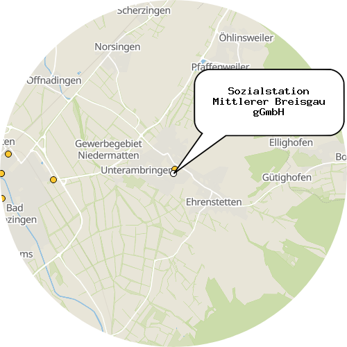 Kartenausschnitt für die Firma Sozialstation Mittlerer Breisgau gGmbH