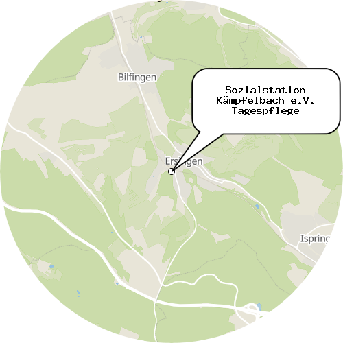 Kartenausschnitt für die Firma Sozialstation Kämpfelbach e.V. Tagespflege