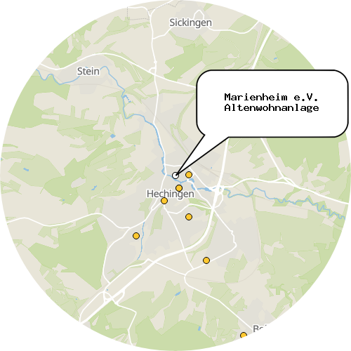 Kartenausschnitt für die Firma Marienheim e.V. Altenwohnanlage