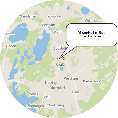 Kartenausschnitt für die Firma Altenheim St. Katharina