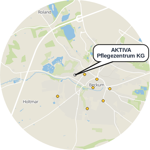 Kartenausschnitt für die Firma AKTIVA Pflegezentrum KG