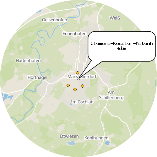 Kartenausschnitt für die Firma Clemens-Kessler-Altenheim