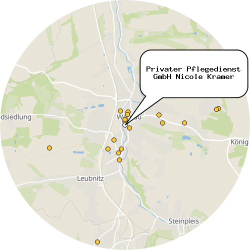 Kartenausschnitt für die Firma Privater Pflegedienst GmbH Nicole Kramer