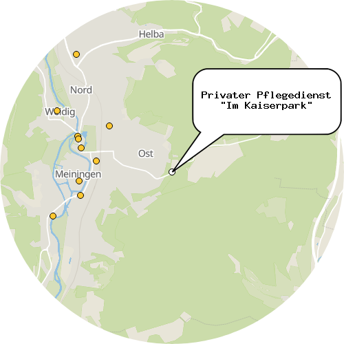 Kartenausschnitt für die Firma Privater Pflegedienst "Im Kaiserpark"