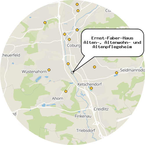 Kartenausschnitt für die Firma Ernst-Faber-Haus Alten-, Altenwohn- und Altenpflegeheim