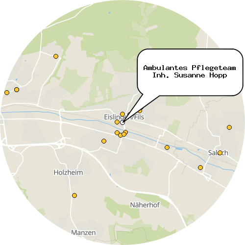 Kartenausschnitt für die Firma Ambulantes Pflegeteam Inh. Susanne Hopp