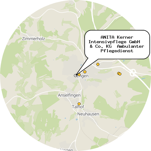 Kartenausschnitt für die Firma ANITA Kerner Intensivpflege GmbH   & Co. KG  Ambulanter Pflegedienst